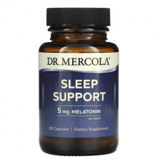 Для здорового сна Dr. Mercola, Поддержка сна, 5 мг, 30 капсул