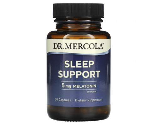 Для здорового сна Dr. Mercola, Поддержка сна, 5 мг, 30 капсул Для здорового сна Dr. Mercola, Поддержка сна, 5 мг, 30 капсул