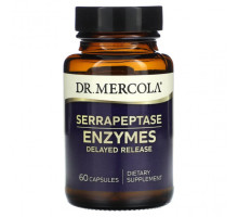 Для пищеварительной системы Dr. Mercola, Ферменты серрапептазы, 60 капсул