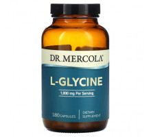 Аминокислоты Dr. Mercola, L-глицин, 500 мг, 180 капсул