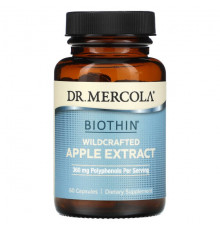 Антиоксиданты Dr. Mercola, Biothin, экстракт дикорастущего яблока, 60 капсул