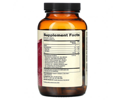 Фрукты и ягоды Organic Fermented Fruits, 180 Capsules Фрукты и ягоды Organic Fermented Fruits, 180 Capsules