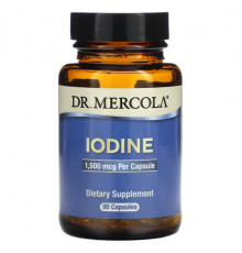 Йод Dr. Mercola, Йод, 1500 мкг, 90 капсул