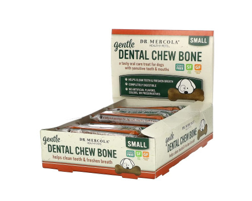 Dr. Mercola, Gentle Dental Chew Bone, для собак, 12 костей, 19 г (0,67 унции)