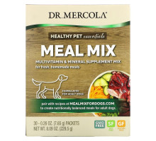 Dr. Mercola, Смесь пищи, мультивитаминная и минеральная добавка для взрослых собак, 30 пакетиков, по 0,26 унции (7,65 г) каждый
