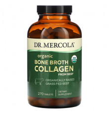 Для мышц и суставов Dr. Mercola, Органический коллаген из говяжьего бульона, 270 таблеток