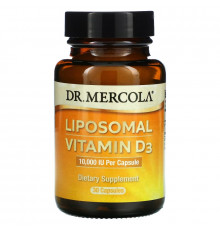 Dr. Mercola, Liposomal Vitamin D3, 10,000 IU, 30 Capsules