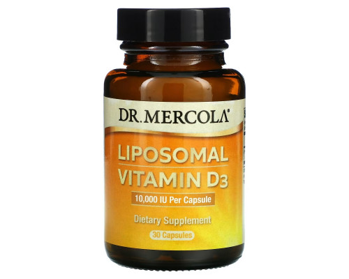Dr. Mercola, Liposomal Vitamin D3, 10,000 IU, 30 Capsules Dr. Mercola, Liposomal Vitamin D3, 10,000 IU, 30 Capsules