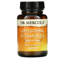 Dr. Mercola, липосомальный витамин D3, 5000 МЕ, 90 капсул