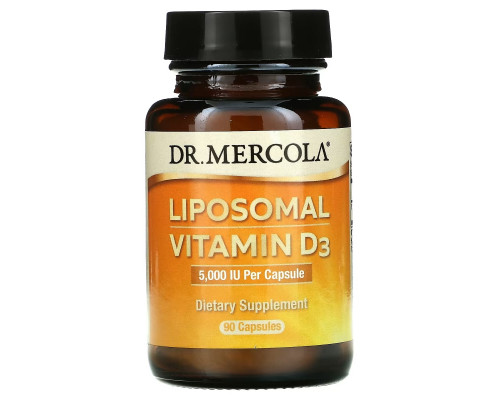 Dr. Mercola, липосомальный витамин D3, 5000 МЕ, 90 капсул Dr. Mercola, липосомальный витамин D3, 5000 МЕ, 90 капсул