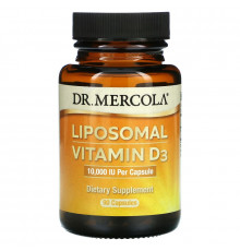 Dr. Mercola, Липосомальный витамин D3, 10 000 МЕ, 90 капсул