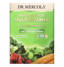 Dr. Mercola, Whole-Food Multivitamin A.M. & P.M. Daily Packs, 30 Dual Packs