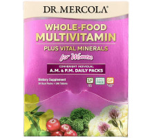 Dr. Mercola, Whole-Food Multivitamin Plus Vital Minerals for Women, A.M. & P.M. Daily Packs, 30 Dual Packs