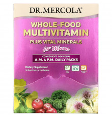 Dr. Mercola, Whole-Food Multivitamin Plus Vital Minerals for Women, A.M. & P.M. Daily Packs, 30 Dual Packs