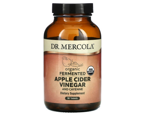 Dr. Mercola, Organic Fermented Apple Cider Vinegar and Cayenne, 90 Tablets Dr. Mercola, Organic Fermented Apple Cider Vinegar and Cayenne, 90 Tablets