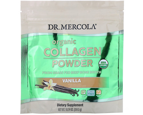 Dr. Mercola, Organic Collagen Powder, Vanilla, 10.74 oz (304.5 g) Dr. Mercola, Organic Collagen Powder, Vanilla, 10.74 oz (304.5 g)