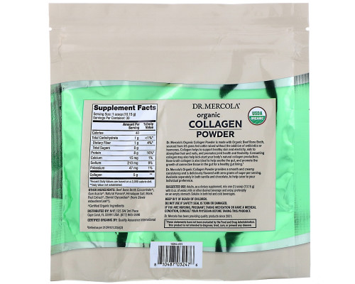 Dr. Mercola, Organic Collagen Powder, Vanilla, 10.74 oz (304.5 g) Dr. Mercola, Organic Collagen Powder, Vanilla, 10.74 oz (304.5 g)