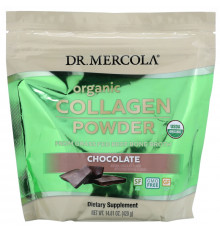 Dr. Mercola, Organic Collagen Powder From Grass Fed Beef Bone Broth, Chocolate, 14.81 oz (420 g)
