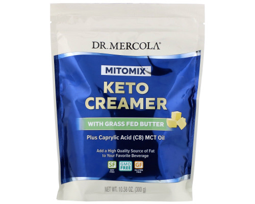 Dr. Mercola, Mitomix, Keto Creamer with Grass Fed Butter, 10.58 oz (300 g) Dr. Mercola, Mitomix, Keto Creamer with Grass Fed Butter, 10.58 oz (300 g)