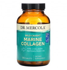 Для мышц и суставов Dr. Mercola, Морской коллаген из дикого улова, 90 таблеток