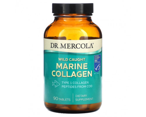Для мышц и суставов Dr. Mercola, Морской коллаген из дикого улова, 90 таблеток Для мышц и суставов Dr. Mercola, Морской коллаген из дикого улова, 90 таблеток