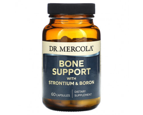 Для мышц и суставов Dr. Mercola, Поддержка костей со стронцием и бором, 60 капсул Для мышц и суставов Dr. Mercola, Поддержка костей со стронцием и бором, 60 капсул