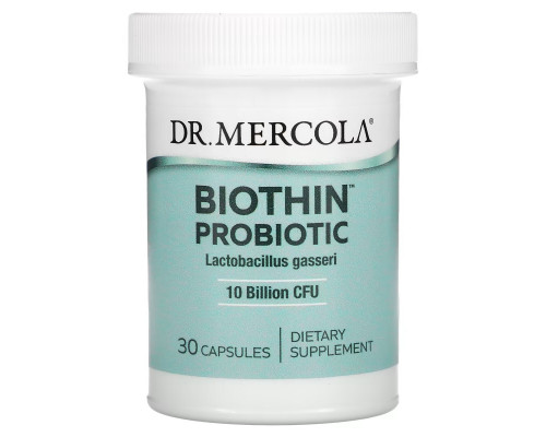 Dr. Mercola, Biothin Probiotic, Lactobacillus Gasseri, 10 Billion CFU, 30 Capsules