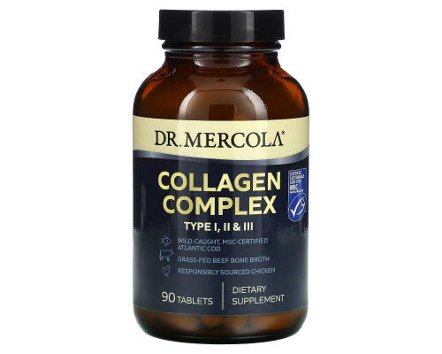 Dr. Mercola, Collagen Complex, Type I, II & III, 90 Tablets Dr. Mercola, Collagen Complex, Type I, II & III, 90 Tablets