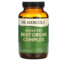 Dr. Mercola, Комплекс говяжьих органов травяного откорма, 180 капсул
