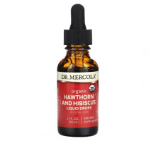 Растительные экстракты и настойки Dr. Mercola, Органические жидкие капли боярышника и гибискуса, 30 мл (1 жидк. Унция)