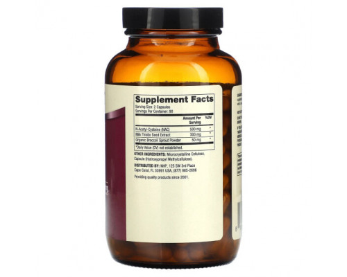 Антиоксиданты Dr. Mercola, NAC With Milk Thistle, 250 mg, 180 Capsules Антиоксиданты Dr. Mercola, NAC With Milk Thistle, 250 mg, 180 Capsules