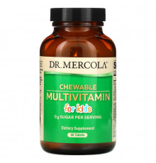 Dr. Mercola Детские жевательные мультивитамины со вкусом фруктов 60 таблеток
