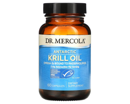 Dr. Mercola Масло криля 60 капсул заполненных жидкостью Dr. Mercola Масло криля 60 капсул заполненных жидкостью