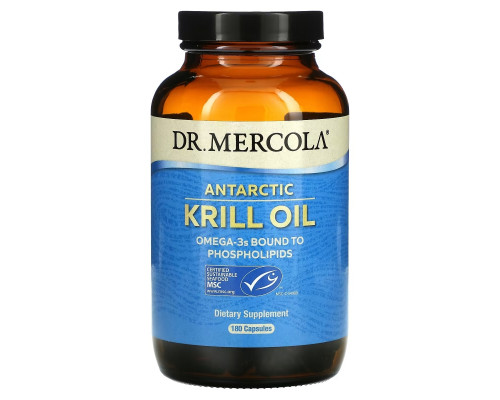 Dr. Mercola Масло антарктического криля 180 капсул Dr. Mercola Масло антарктического криля 180 капсул