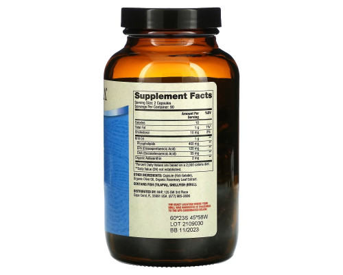 Dr. Mercola Масло антарктического криля 180 капсул Dr. Mercola Масло антарктического криля 180 капсул