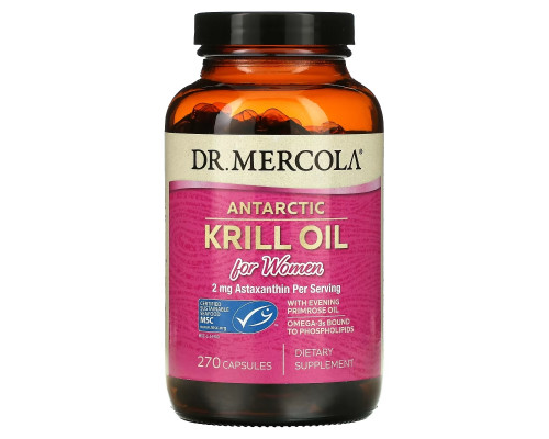 Dr. Mercola Антарктическое масло криля для женщин 270 капсул Dr. Mercola Антарктическое масло криля для женщин 270 капсул