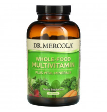 Dr. Mercola Добавки высшего качества Цельнопищевой мультивитаминный комплекс плюс 240 таблеток