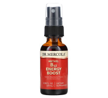 Dr. Mercola, Vitamin B12 Energy Booster, Natural Blackberry Flavor, 0.85 fl oz (25 ml)