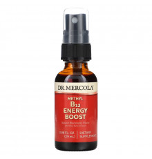 Dr. Mercola, Vitamin B12 Energy Booster, Natural Blackberry Flavor, 0.85 fl oz (25 ml)