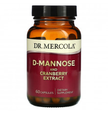Dr. Mercola, D-Mannose And Cranberry Extract, 60 Capsules