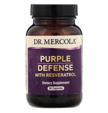 Антиоксиданты Dr. Mercola, Purple Defense с ресвератролом, 90 капсул