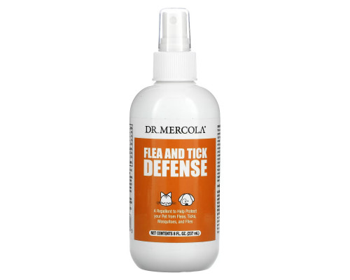 Dr. Mercola, защита от блох и клещей, для собак и кошек, 237 мл (8 унций) Dr. Mercola, защита от блох и клещей, для собак и кошек, 237 мл (8 унций)