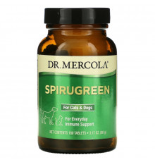 Dr. Mercola, SpiruGreen, For Cats & Dogs, 180 Tablets, 3.17 oz (90 g)