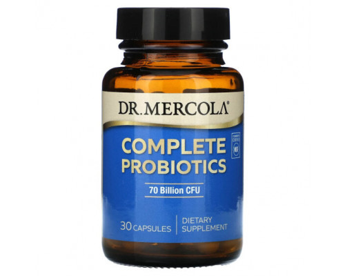 Пребиотики и пробиотики Dr. Mercola, Полные пробиотики, 70 млрд КОЕ, 30 капсул Пребиотики и пробиотики Dr. Mercola, Полные пробиотики, 70 млрд КОЕ, 30 капсул