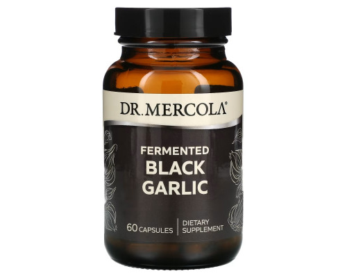 Dr. Mercola, ферментированный черный чеснок, 60 капсул Dr. Mercola, ферментированный черный чеснок, 60 капсул