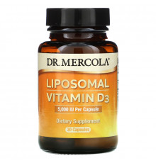 Dr. Mercola, Липосомальный витамин D, 5,000 МЕ, 30 Капсул
