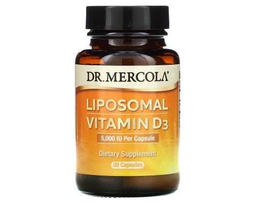 Dr. Mercola, Липосомальный витамин D, 5,000 МЕ, 30 Капсул Dr. Mercola, Липосомальный витамин D, 5,000 МЕ, 30 Капсул