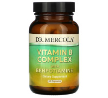 Dr. Mercola, Комплекс витамина B с бенфотиамином, 60 капсул
