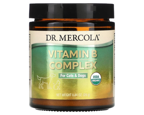 Dr. Mercola, Комплекс витаминов B, для кошек и собак, 0,84 унции (24 г) Dr. Mercola, Комплекс витаминов B, для кошек и собак, 0,84 унции (24 г)