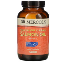 Dr. Mercola, Жир дикого аляскинского лосося, 90 капсул